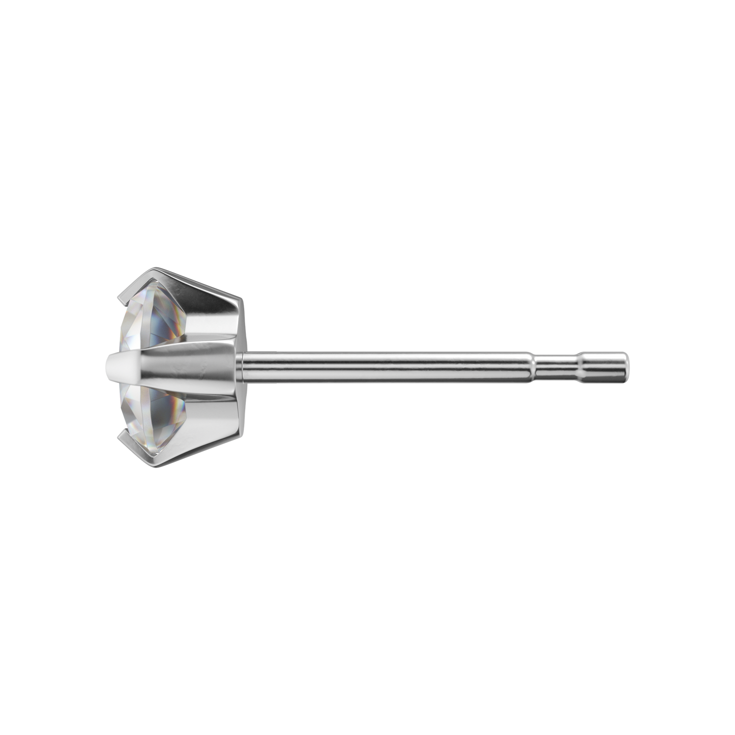 Sensitive by STUDEX® Prong Setting Cubic Zirconia Tube Cube
