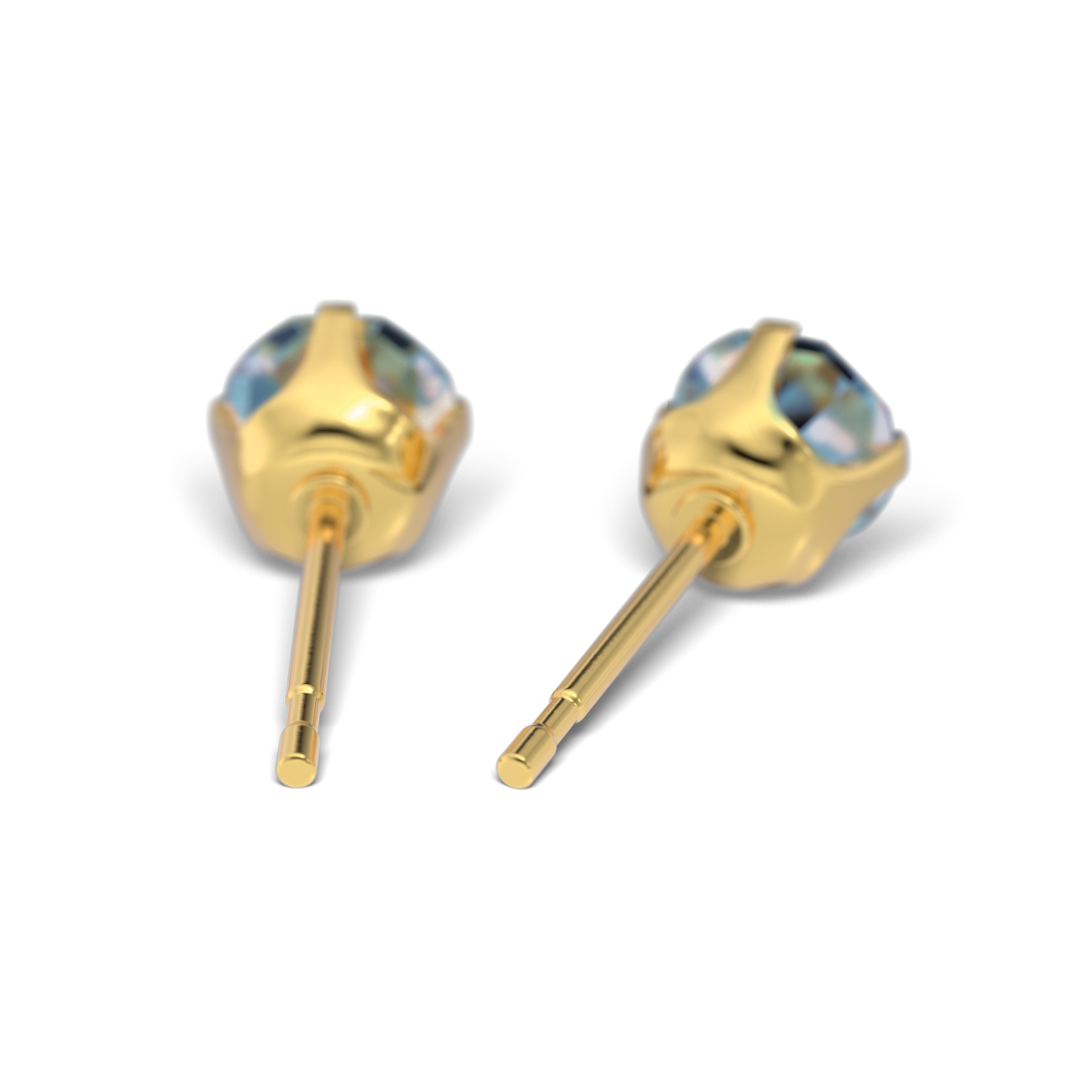 Sensitive by STUDEX® Prong Setting March Aquamarine Tube Cube