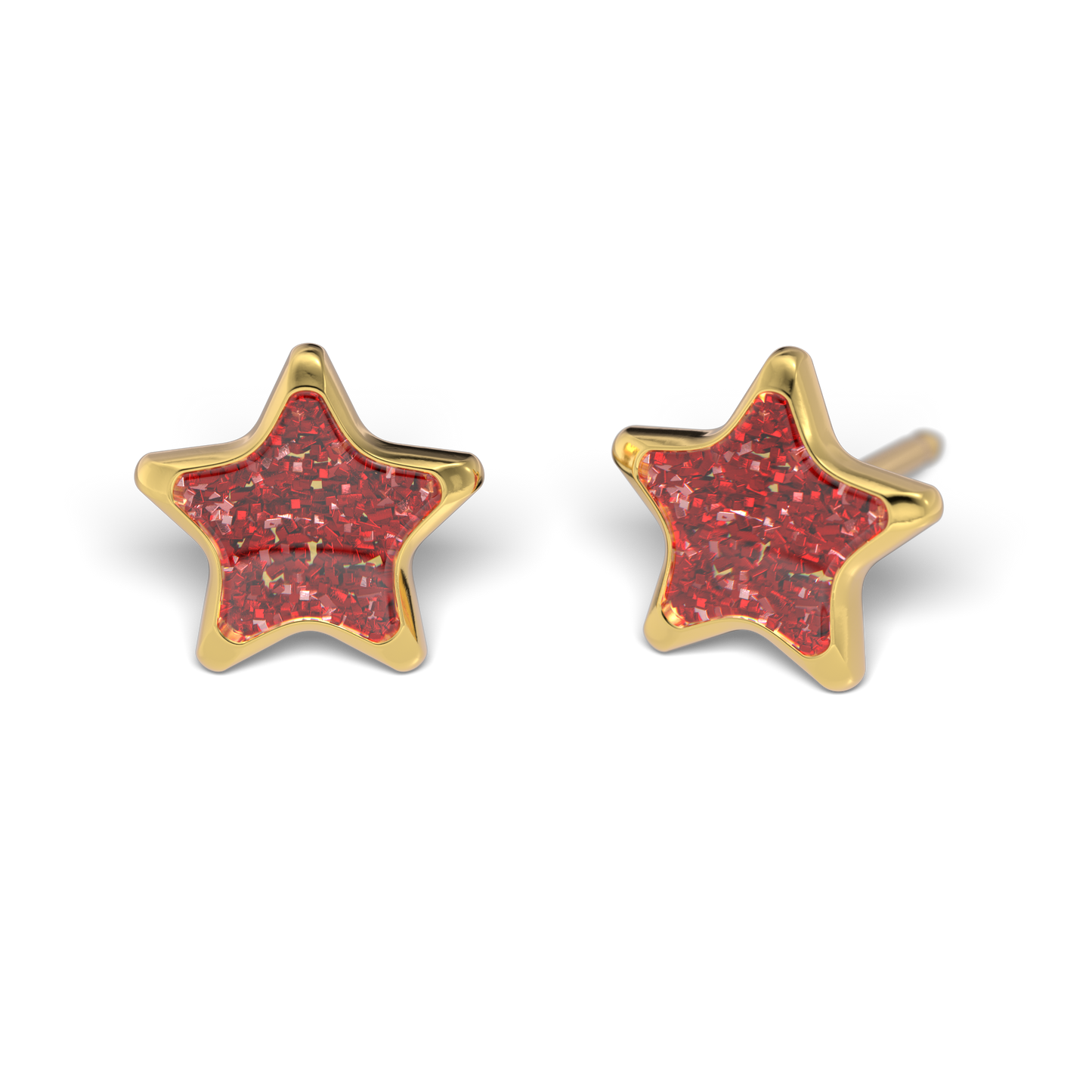 Sensitive by STUDEX® Glitter Red Star Tube Cube