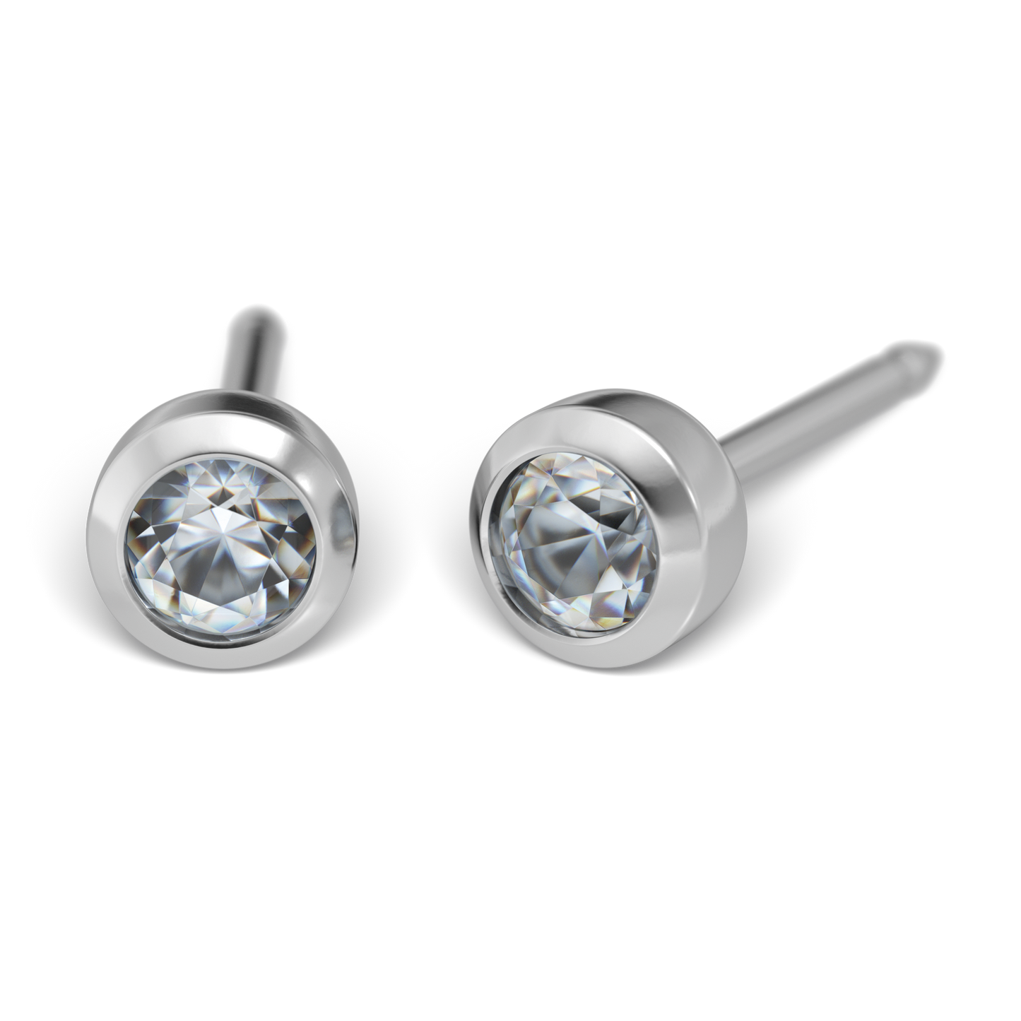 Sensitive by STUDEX® Bezel April Crystal Tube Cube