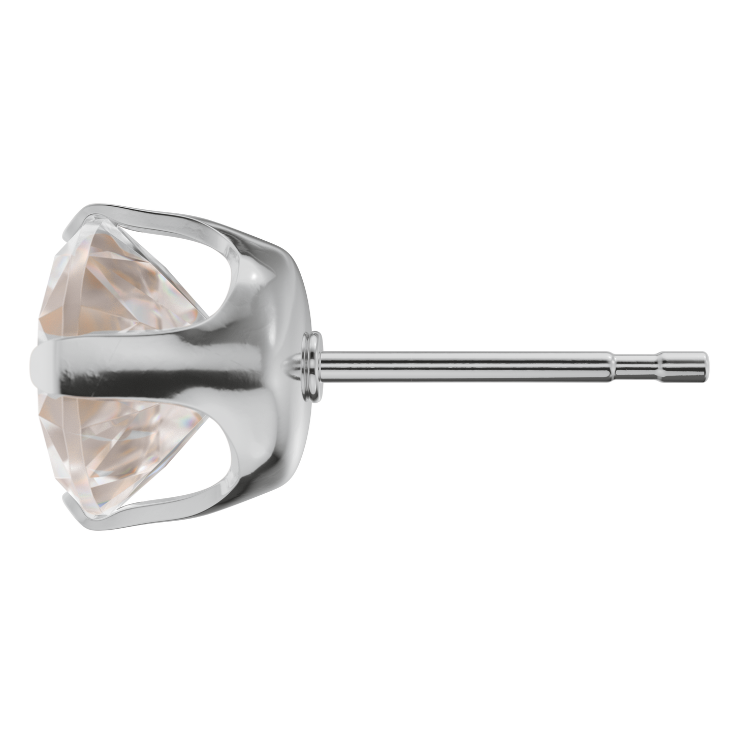 Sensitive by STUDEX® Prong Setting Cubic Zirconia Tube Cube