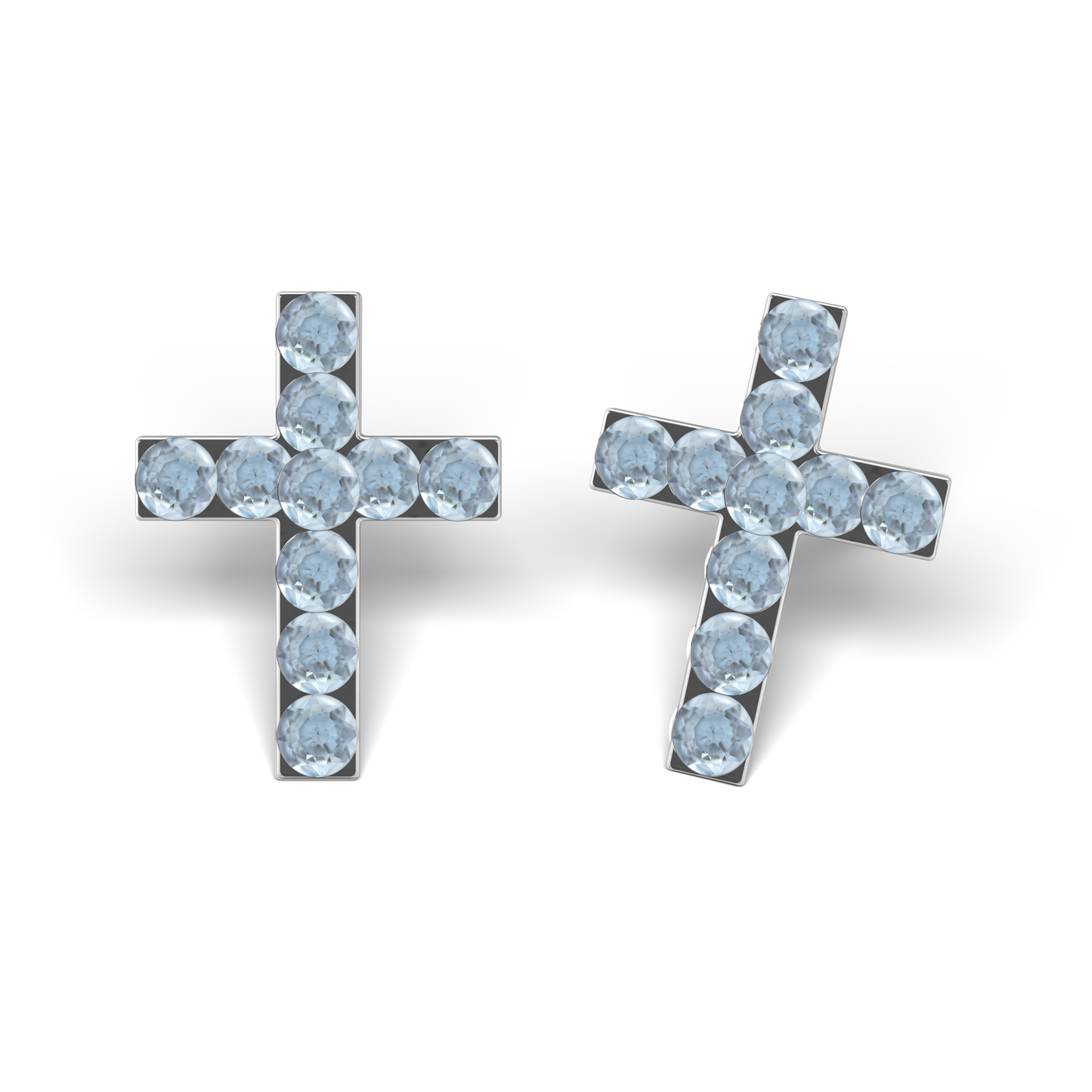 Sensitive by STUDEX® Symbol Aquamarine Cross Tube Cube