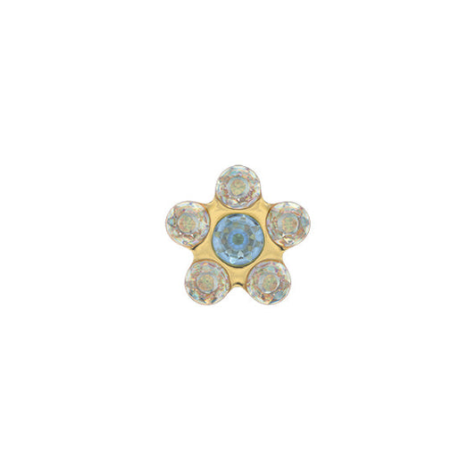 Sensitive by STUDEX® Daisy Ab Crystal & Aquamarine -Black Box