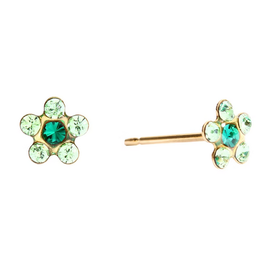 Sensitive by STUDEX® Daisy Peridot & Emerald -Black Box
