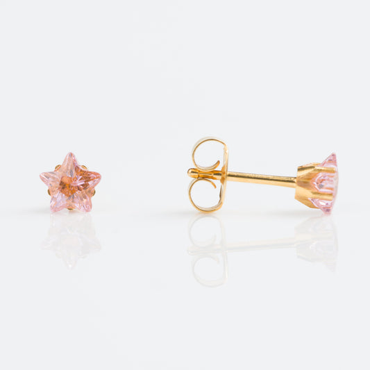 Sensitive by STUDEX® Cubic Zirconia Pink Star Cut -Black Box